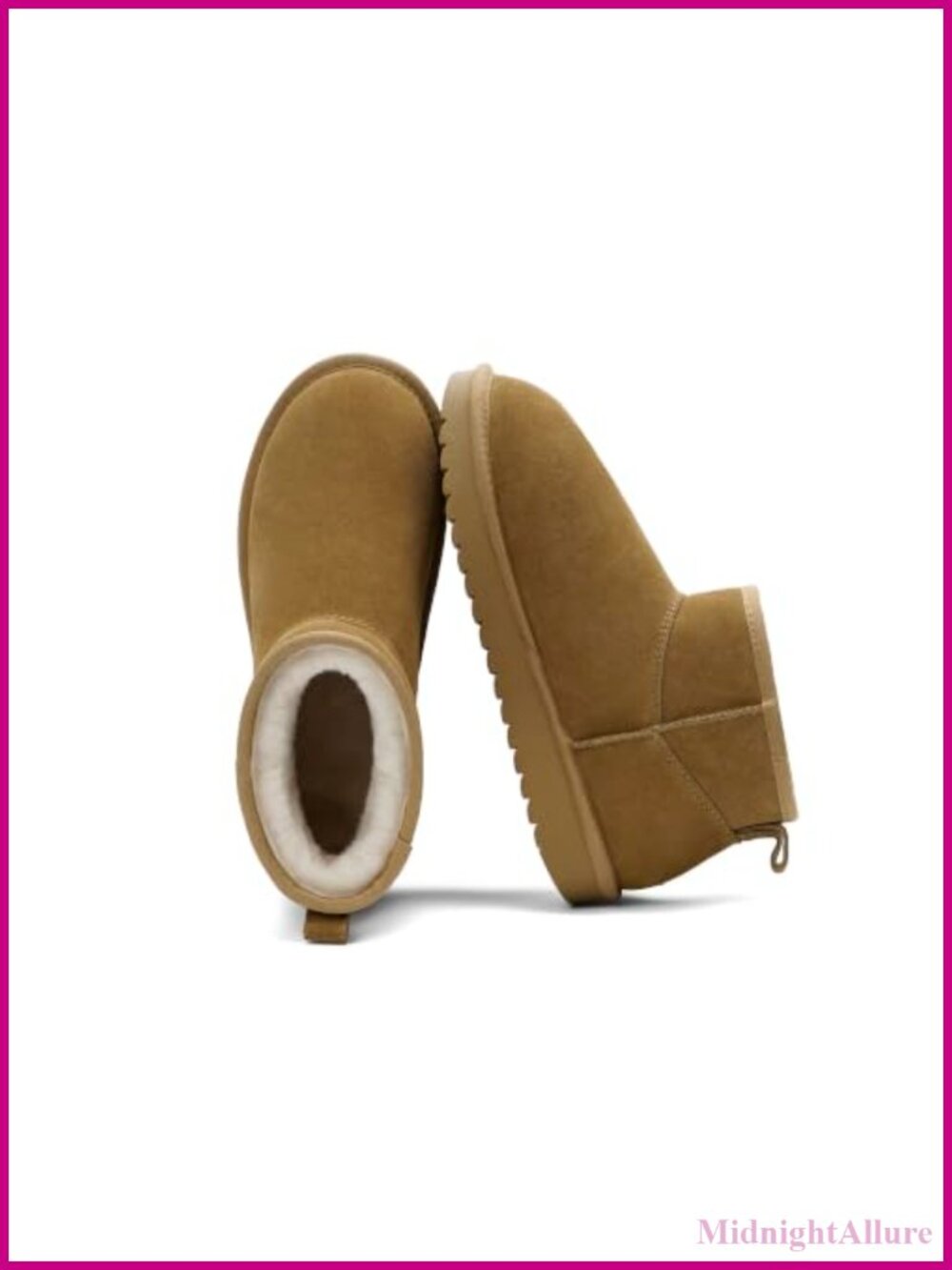 Genuine Suede Winter Snow Boots Cozy Plush Lined
